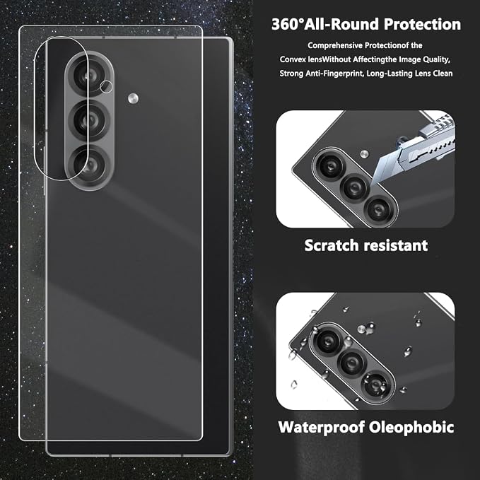 Compatible with Samsung Galaxy Z Fold 7 Back screen protector Tempered Glass 2