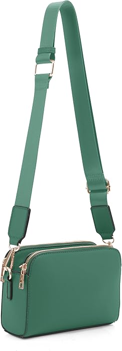 EVVE Crossbody Bags for Women Trendy Triple Zip Small Crossbody Camera Bag Purse