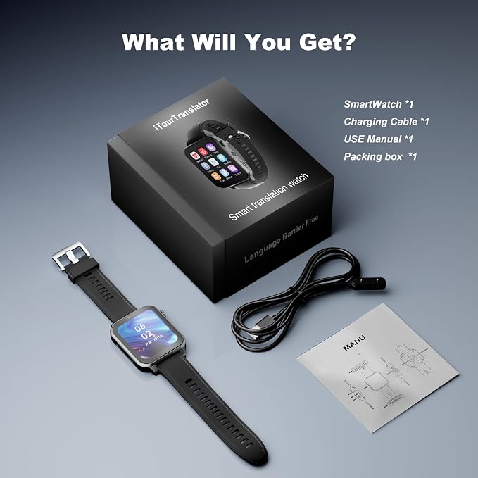 Smart Watch, Real Time Smart Translation Watch, Two-way Instant Voice