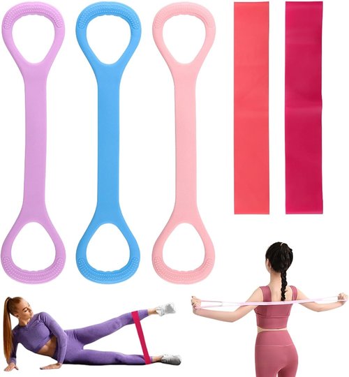 Figure 8 Resistance Band - Elastic Exercise Loop for Arm, Back & Chest Workouts | Ideal for Yoga & Pilates