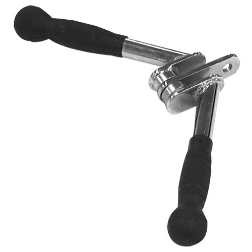 Body-Solid Tools Pro-Grip V-Bar for Home Gym, Ideal for Biceps and Triceps Exercises, Cable Machine Attachment with Rubber Handle Grips, Gym for Strength Training, Silver/Black (Black)