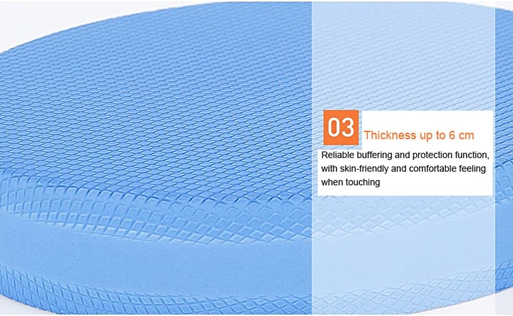 Skiennix Oval Balance Pad - Non-Slip Foam Stability Trainer for Yoga, Pilates & Fitness | Blue