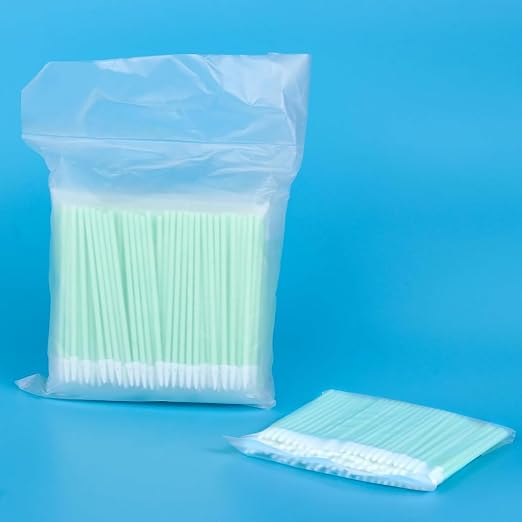 Lint-Free Pointed Foam Swabs for 1.25mm Fiber Optic Connectors, Electronics