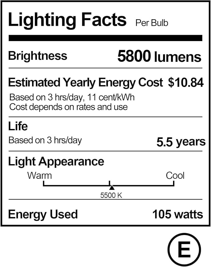 EMART Full Spectrum Light Bulb, 105W Spiral CFL 5500k Daylight