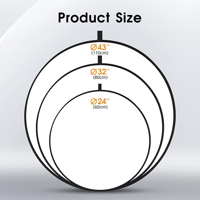 5-in-1 Light Reflector 43 Inch/110 cm Photography Diffuser Collapsible Portable