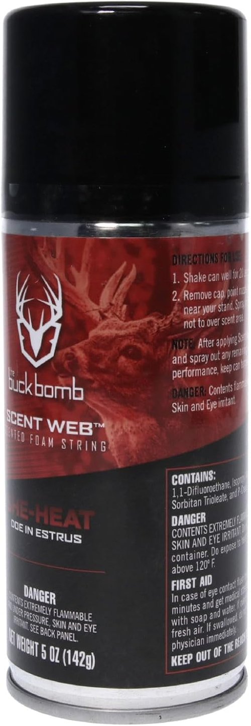 Hunters Specialties Buck Bomb Scent - Scented Foam String Attractant Spray | 5 Oz (142g) for Hunting Success