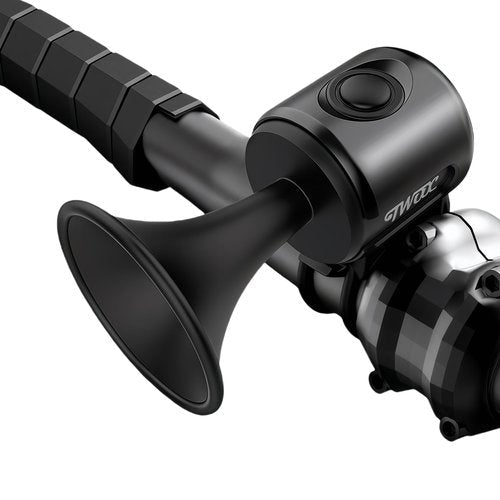 120dB Bike Electric Horn – Loud Cycling Bell for Adults & Kids – Easy Install, IPX4 Waterproof Bicycle Horn (Black)