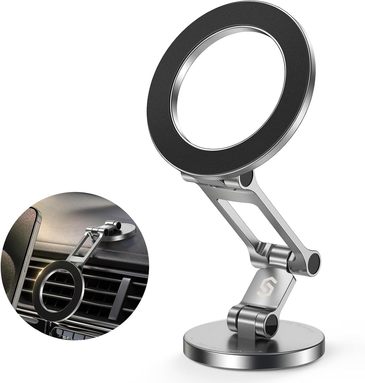 Syncwire Fits MagSafe Car Mount Magnetic Phone Holder for Dash and Tesla