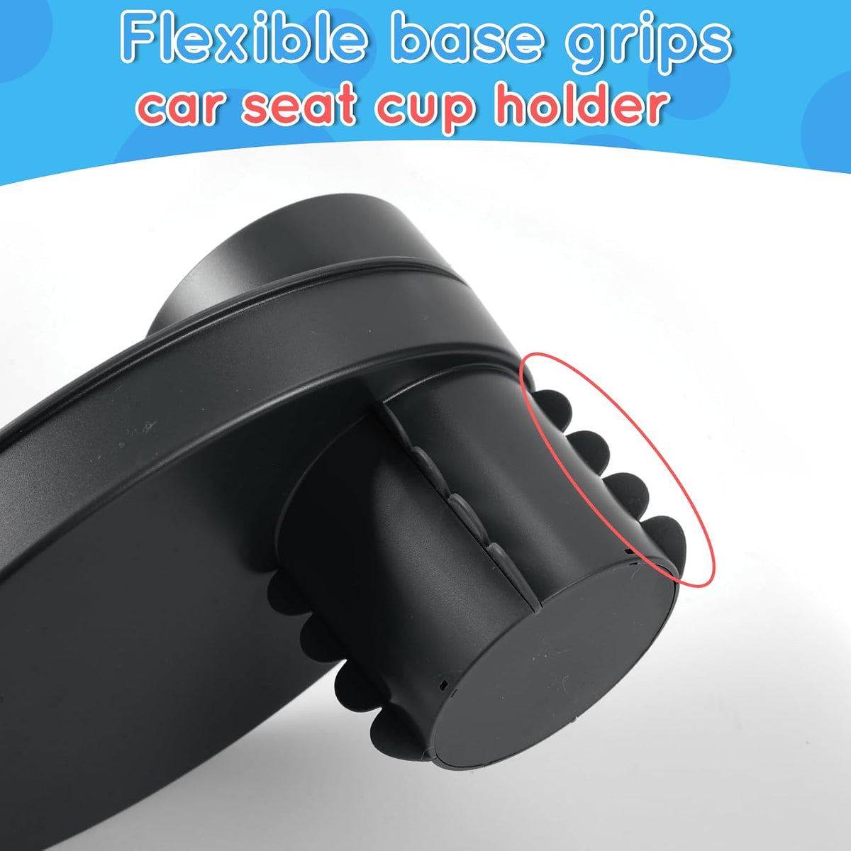 Car Seat Snack Tray Cup Holder 2.5-2.8in Travel Table Road Trip