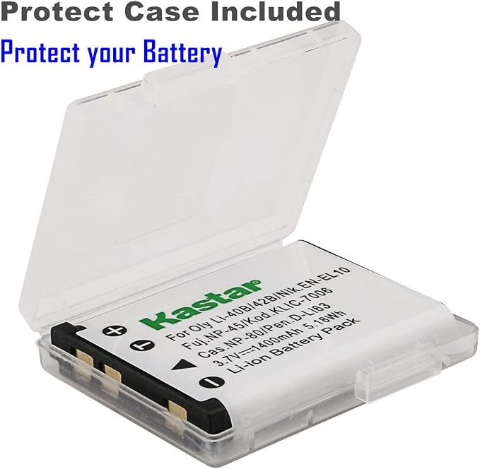 Kastar 1-Pack Li-42B Battery and AC Wall Charger Replacement