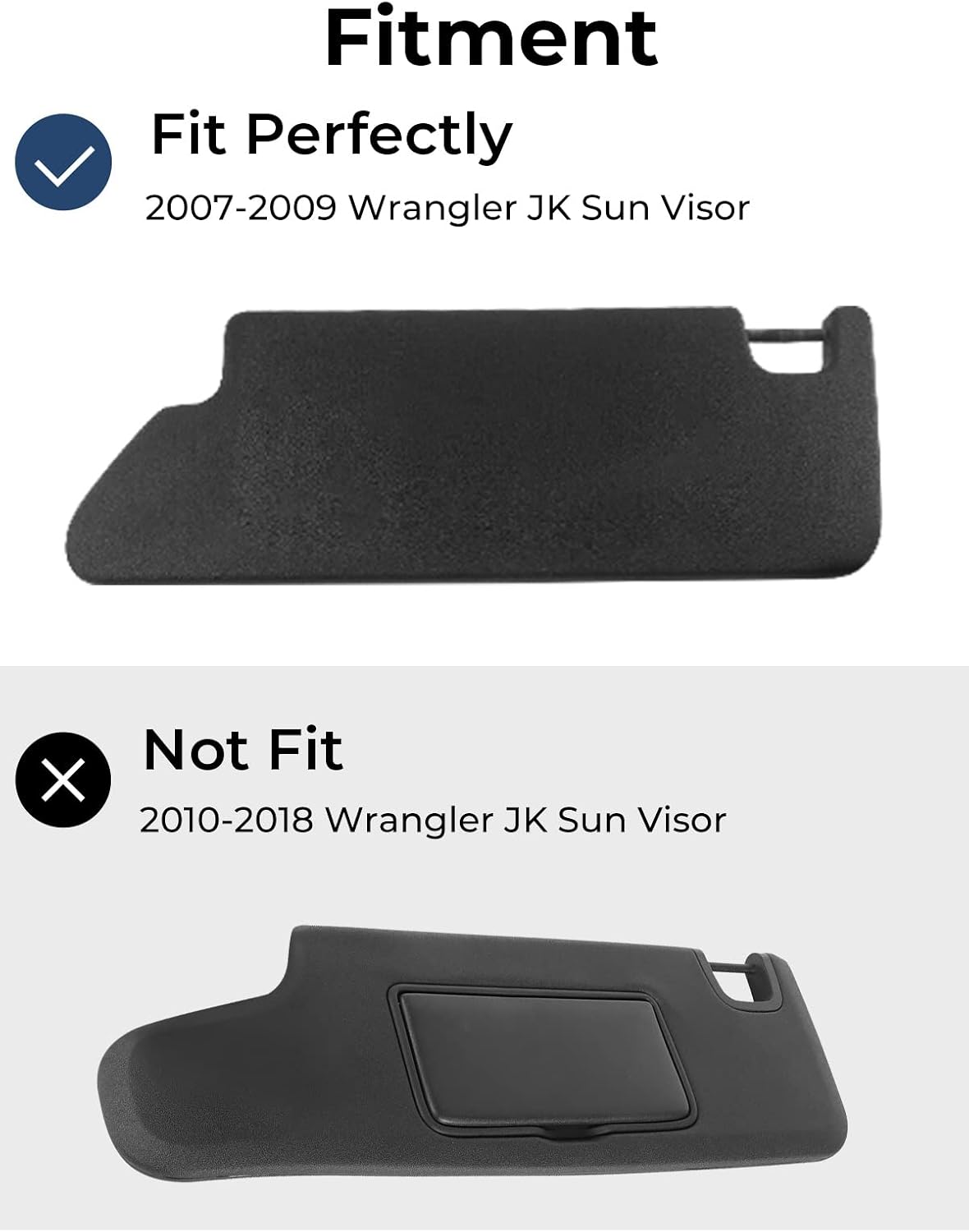 Upgraded Sun Visor Organizer Compatible with Wrangler JK 2007-2009, QMPARTS Driver's Side Front Tactical Visor Storage Cover Molle Webbing Visor Storage Holder Pouch, Multi-Pocket Net Zipper