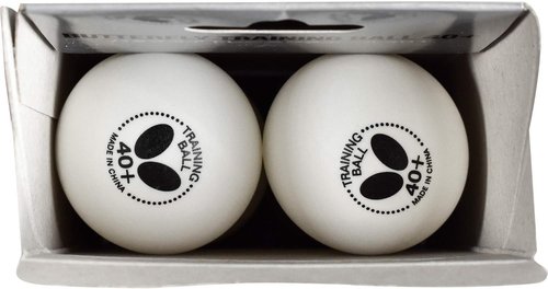 Butterfly 40+ Training Balls - High-Quality White Training Balls | Pack of 6 or 120