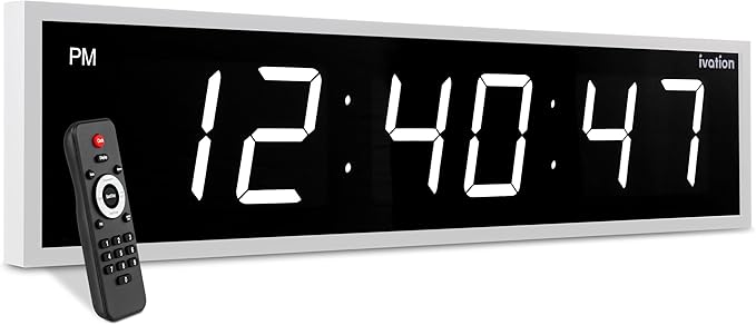 Ivation Huge Oversized 60" Large Digital LED Clock | Big Digital Clock