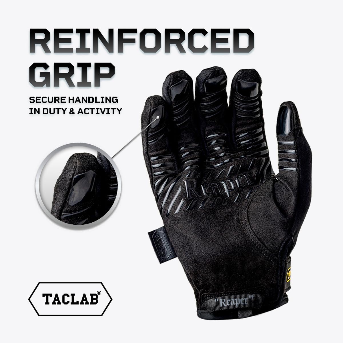 TACLAB Patrol Reaper Warm Skeleton Gloves - Flexible Grip for Hiking, Hunting & Outdoor Activities