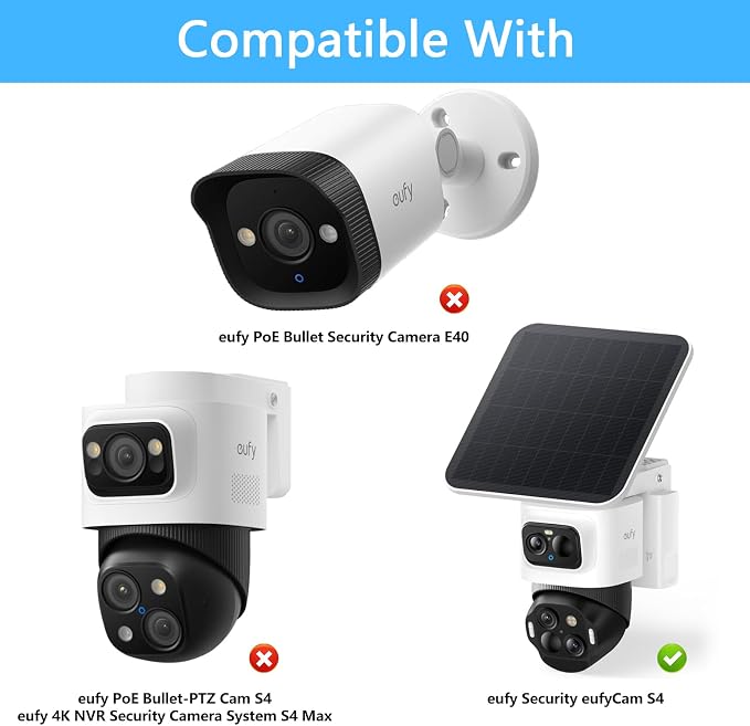 HOLACA Sun Rain Shade Cover for eufy Security eufyCam S4 Only