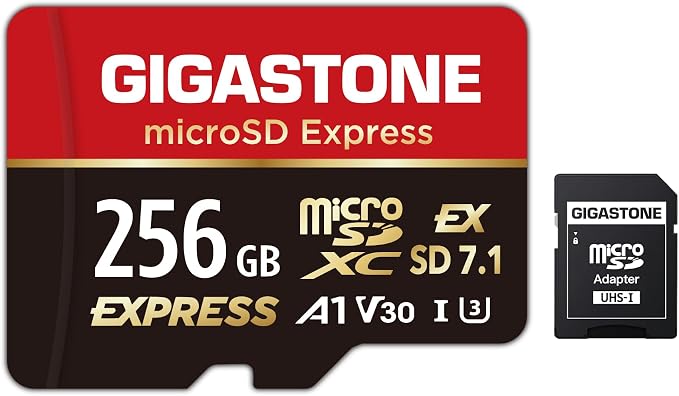 【Designed for Switch 2】 GIGASTONE 256GB microSD Express R/W 880/650MB/s SDXC
