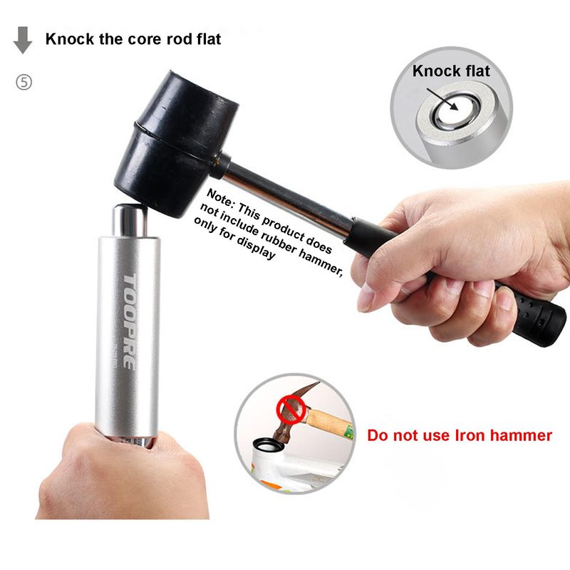 Shcobomo Bicycle Fork Star Nut Setting Installer with Free Spare Special Screw, Foundation Star Nut Setter Installation Tool for 1", 1-1/8" Threadless Fork Tubes