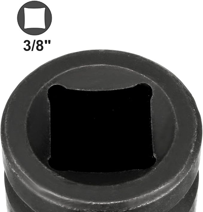 uxcell 3/8" Drive (Female) x 1/4" (Male) Impact Socket Reducer for Use with Air Impact Wrenches, Breaker Bars, Ratchets, CR-MO Steel