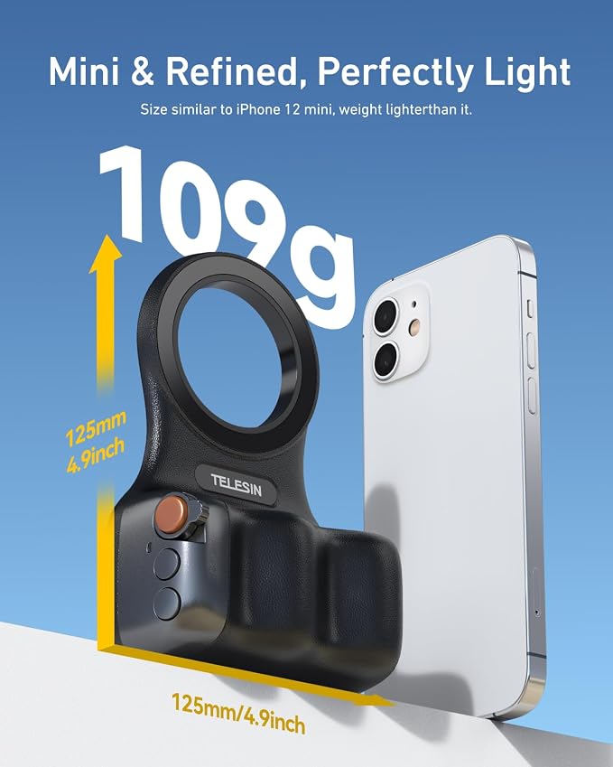 TELESIN Fun Shot Magnetic Phone Camera DSLR Style Shutter Grip