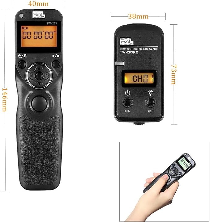 Pixel Timer Shutter Release TW283-N3 Wireless Remote Control Compatible