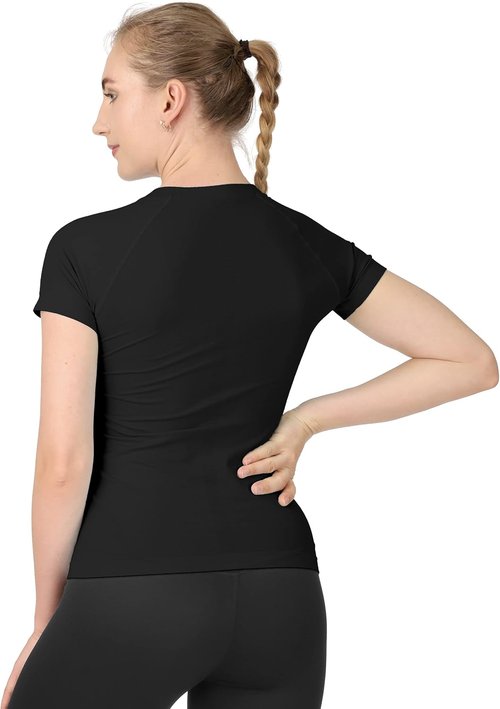 MathCat Seamless Workout Tops for Women - Breathable Short Sleeve Yoga & Running Shirts | XS-XL Sizes