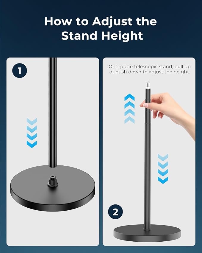 Aureday 12” Ring Light with Stand and Phone Holder, 79” Tall LED Circle Light