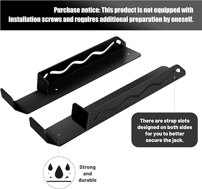 Floor Jack Stand Rack Wall Mount Organizer for Enclosed Race Trailer Accessories，Truck Hydraulic Trolley Jack Holder Storage Rack Brackets Tower Car Tool（No Screws Installed