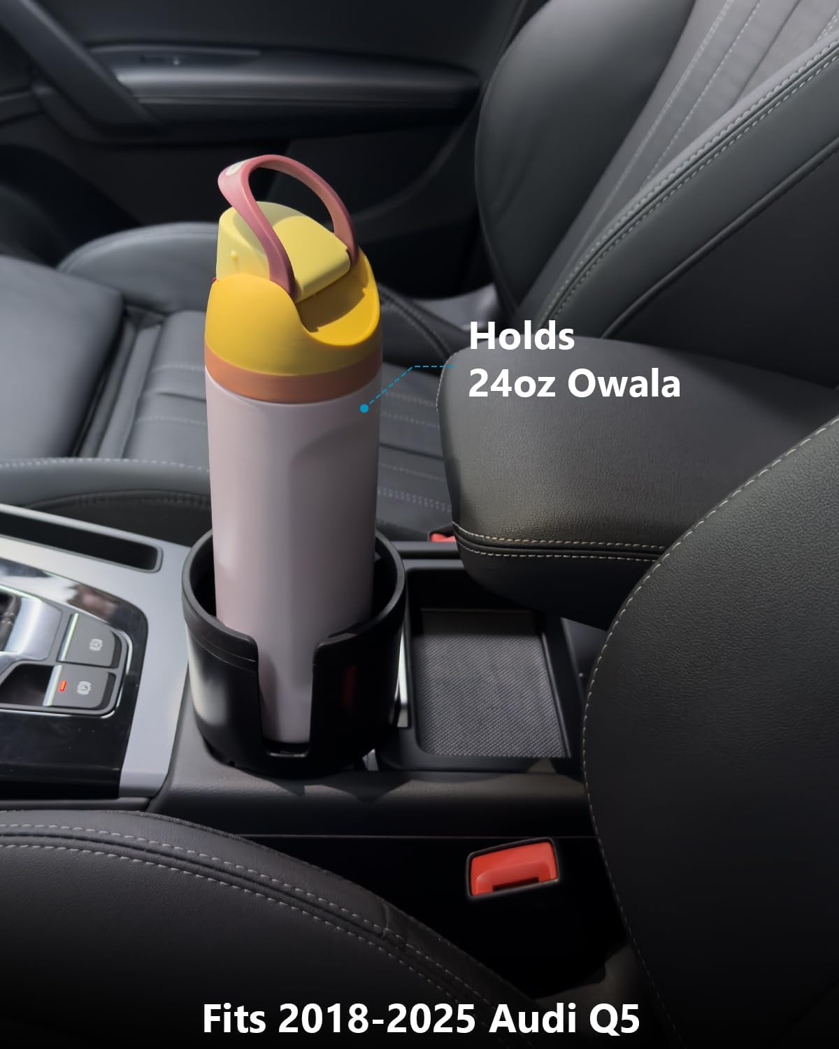SEVEN SPARTA Car Cup Holder Expander, Long Base for 32-40oz Large Bottles