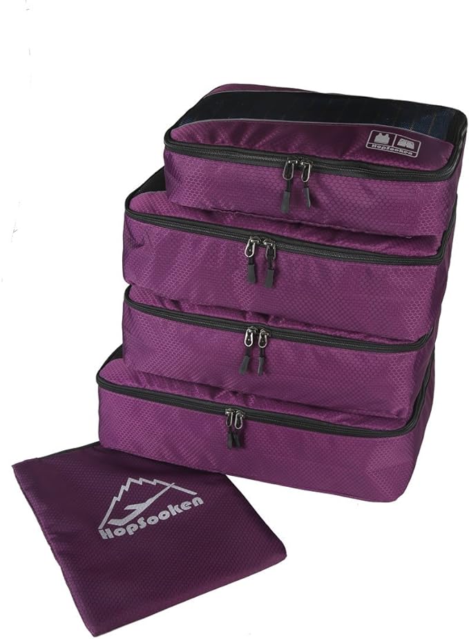5 Set Packing Cubes for Travel Large Suitcase Luggage Organizer Bags Travel Accessories Vacation 4 Cubes 1 Laundry Pouch Bag