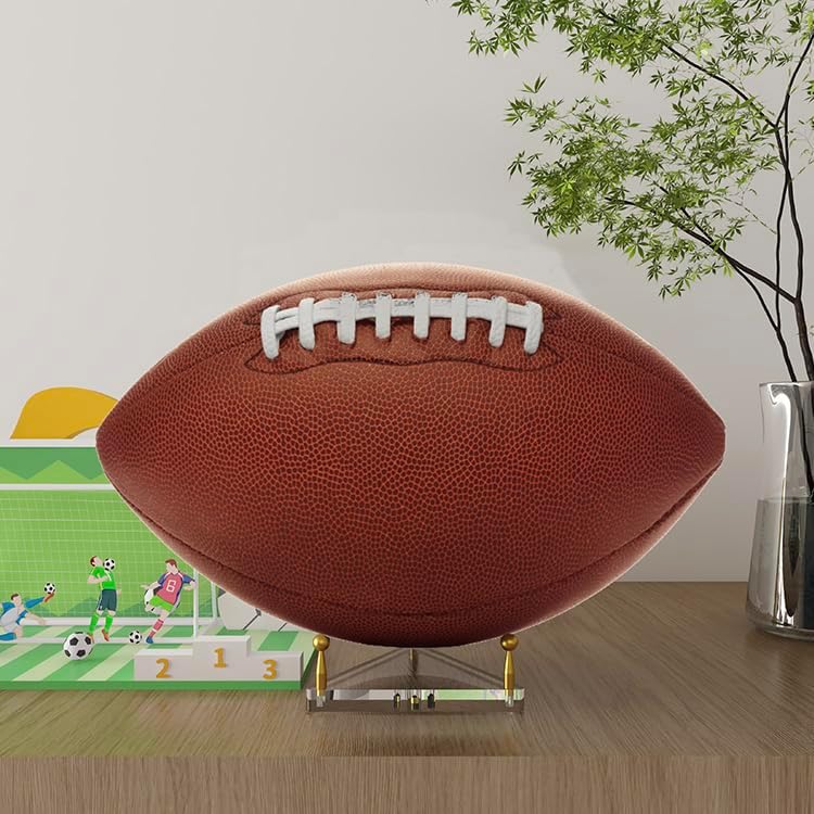 SVENJBB Clear Acrylic Ball Holder - Display Basketball, Football, Soccer & Volleyball | 1 Pack with Gold Pegs