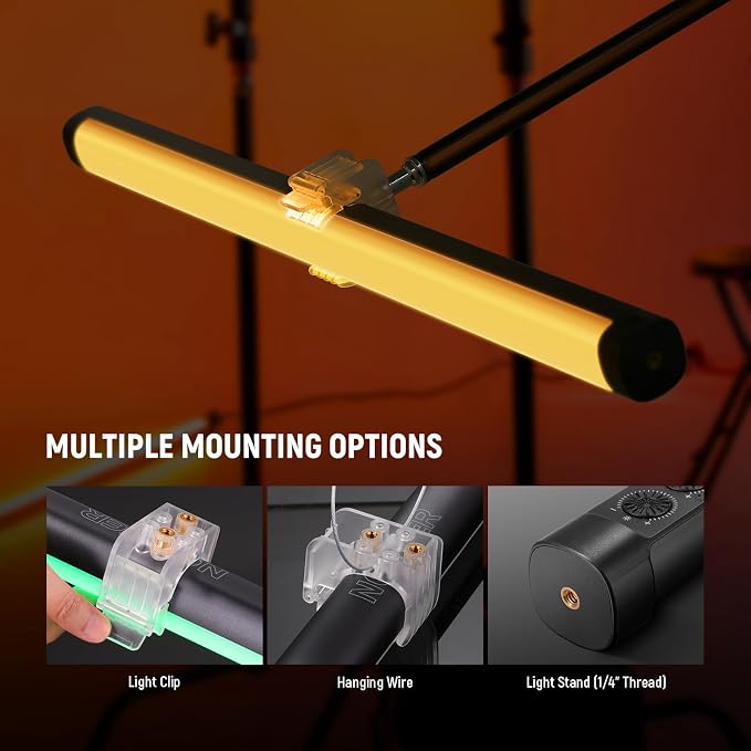 NEEWER TL60 RGB Tube Light, 20W Full Color LED Video Wand, APP/2.4G/DMX Control