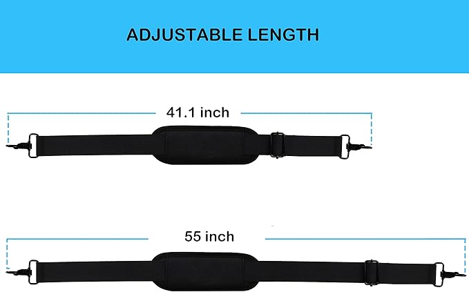 Universal Replacement Laptop Shoulder Strap, Durable 55" Adjustable Comfortable