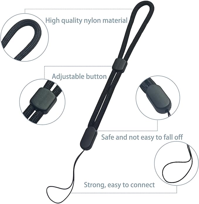 yuntop 5PCS Wrist lanyard, 7.8 inch Hand Wrist Strap Lanyard, Adjustable Nylon