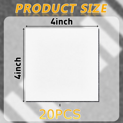 Gueevin 20 Pcs Adhesive Pads - Industrial Grade Glue for 4 Inch Road Reflector Markers | Durable Asphalt Tape