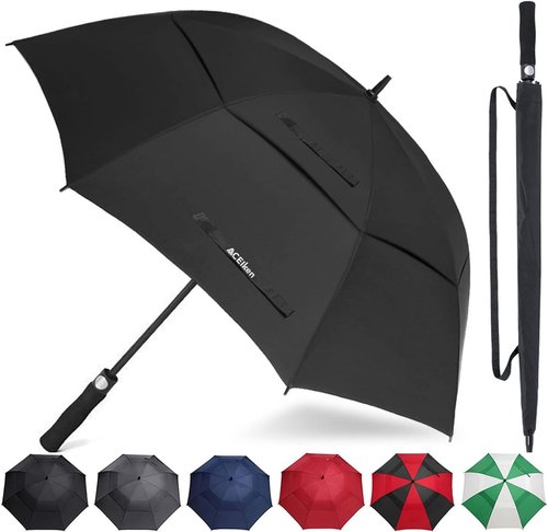 ACEIken Golf Umbrella - Large 58/62/68 Inch Automatic Open | Windproof, Waterproof, Double Canopy Design