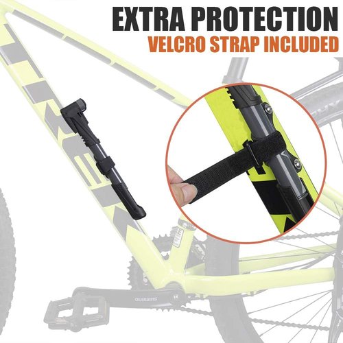 BV Mini Bike Pump - Portable Frame Shock Pump for Bikes & Balls | Fits Presta & Schrader Valves