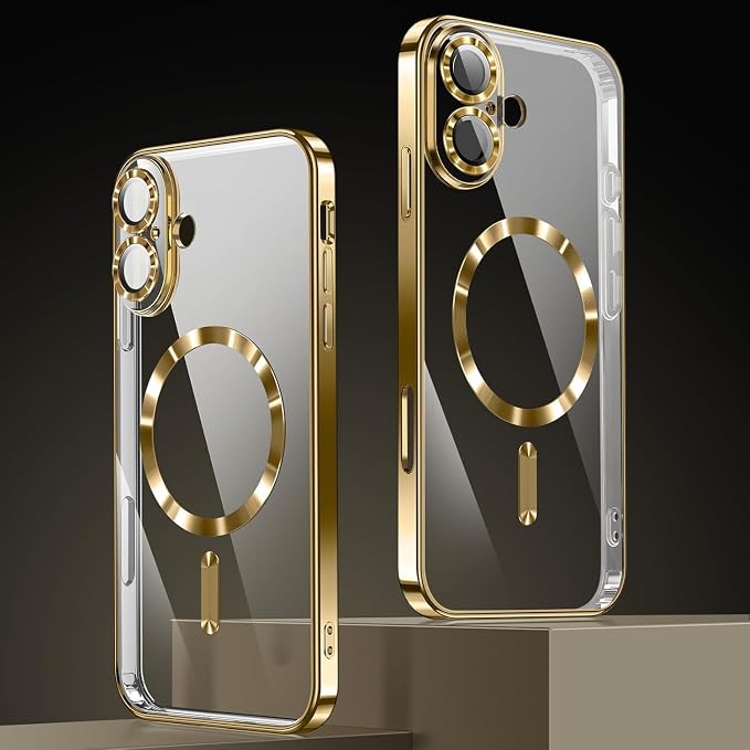 Magnetic Glossy Case for iPhone 17 Air, iPhone 17Air Phone Case Slim Clear