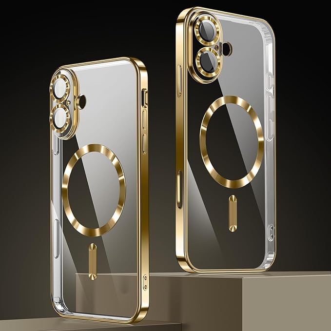 Magnetic Glossy Case for iPhone 17 Air, iPhone 17Air Phone Case Slim Clear