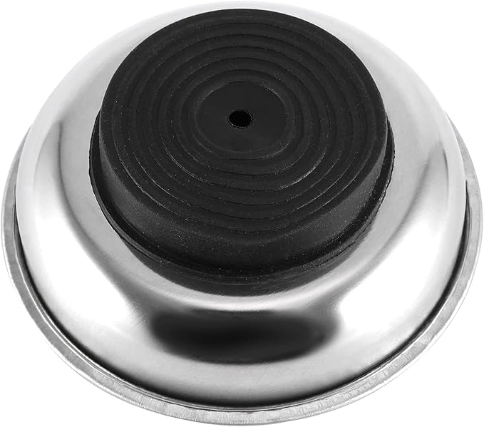 FUNSUEI 10 Packs 6 Inches Magnetic Tray, Stainless Steel Magnetic Bowl, Round Magnetic Parts Tray for Pins, Screws, Bolts, Nuts, Small Parts
