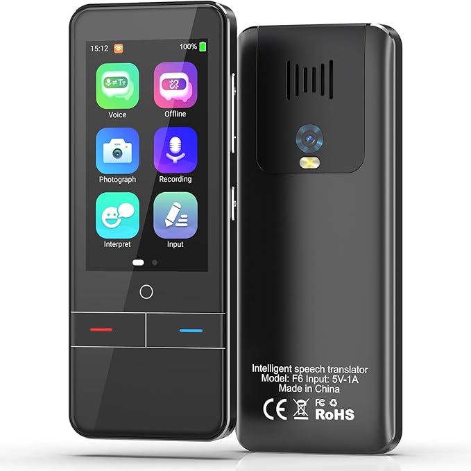 Language Translator Device No WiFi Needed, Instant Two-Way Voice Translator