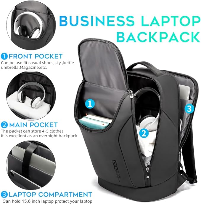 BANGE Business Smart Backpack Waterproof fit 15.6 Inch Laptop Backpack