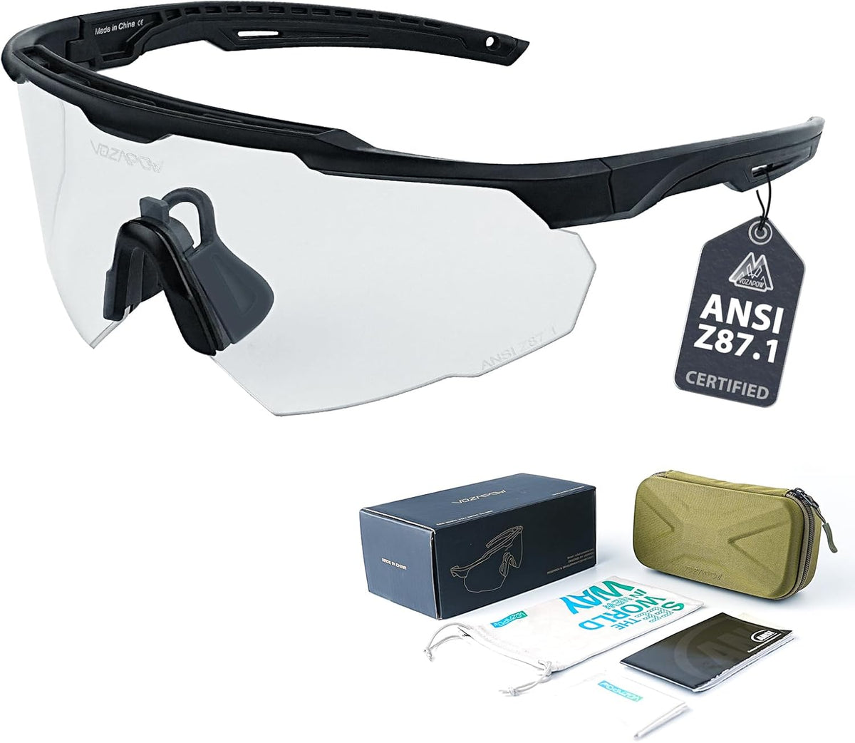 Skiennix Shooting Glasses - Anti-Fog Airsoft Goggles for Clear Vision and Comfort