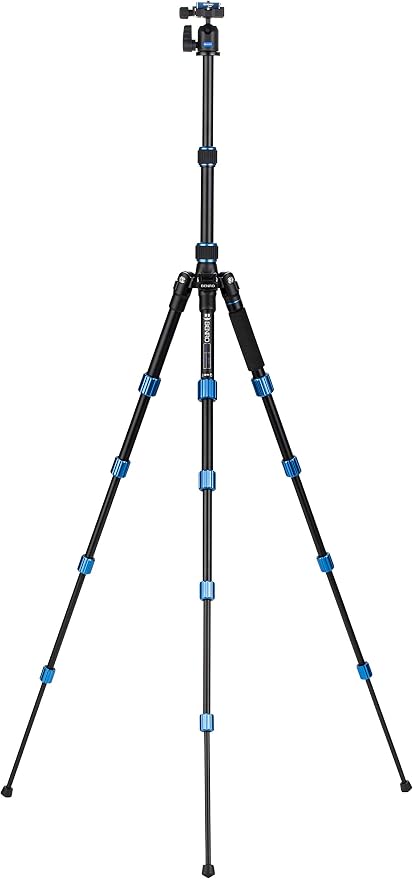 Benro Slim Travel Aluminum Tripod Kit – Lightweight 5-Section Tripod