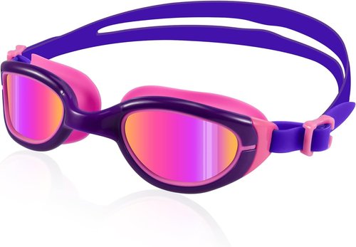 Aegend Swim Goggles for Kids 6-11 | Polarized Anti-Fog UV Protection for Boys & Girls