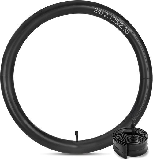 Bike Tube 24x2.125 | Durable Replacement for 24-Inch Tires with Schrader Valve - Perfect for Kids' Mountain & Cruiser Bikes