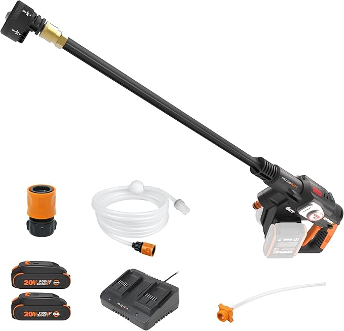 WORX 40V PowerShare Hydroshot, 800 PSI Brushless Portable Power Cleaner, 5-in-1 Nozzle Power Washer, Pressure Washer- WG647