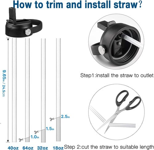 Hydro Flask Straw Lid - Leak Proof Flip Cap for Wide Mouth Bottles (16-64oz) | Durable Water Bottle Accessory
