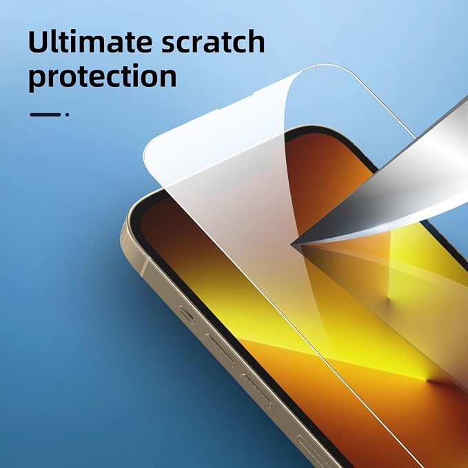 NEW'C 3x for iPhone 13 Pro Max Screen Protector+ 3x Camera Lens Protector