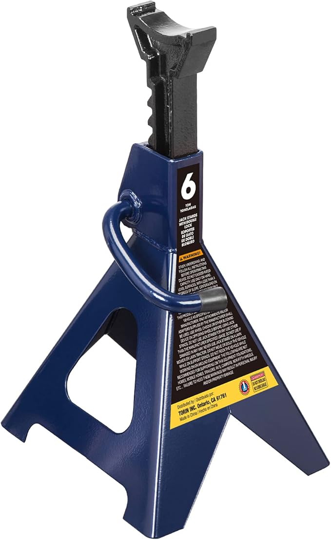 TCE 6 Ton (12,000 LBs) Capacity Steel Jack Stands, 2 Pack, Blue, AT46002U