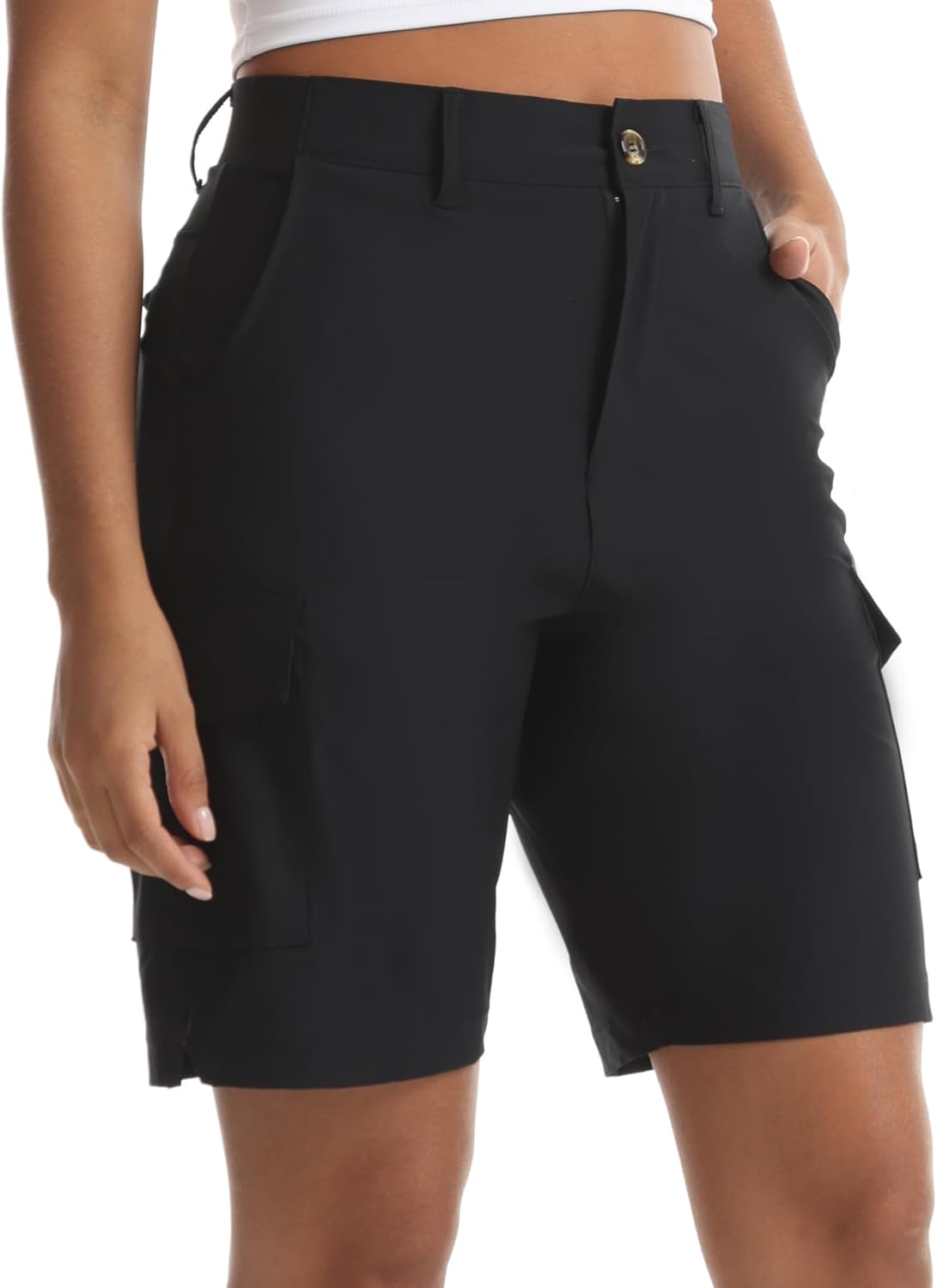 Skiennix Women's Lightweight Hiking Shorts - Comfortable Cargo Design with Pockets for Outdoor Activities